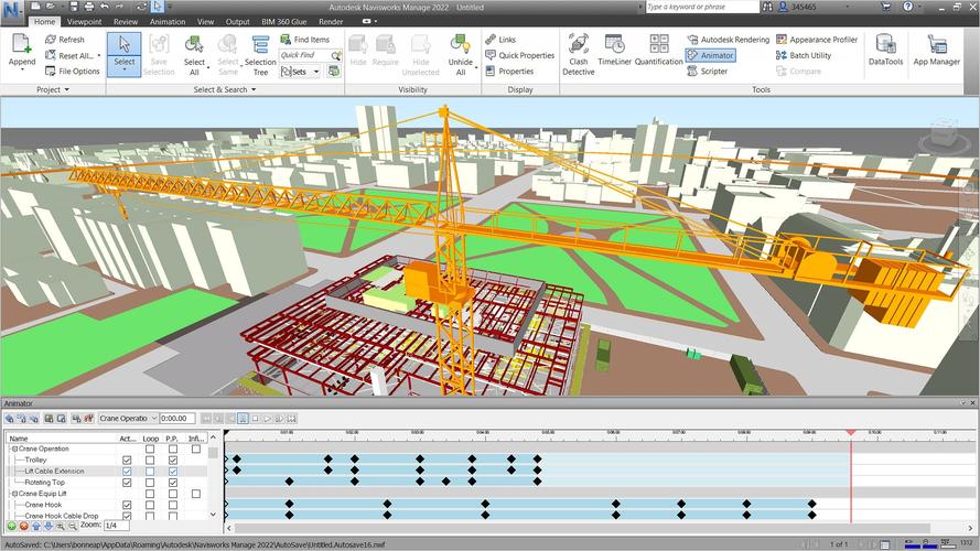 導出施工動畫使用的Navisworks程式 - BIM,Reivt中文網