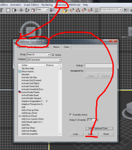 快捷鍵在3dmax中無法連接 - BIM,Reivt中文網
