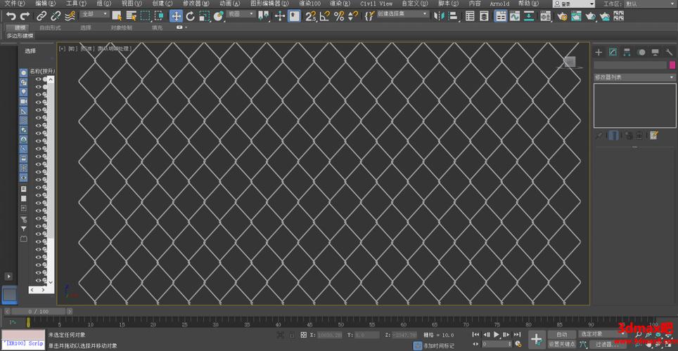 使用3DMAX編輯多邊形制作細致逼真的鐵絲網(wǎng) - BIM,Reivt中文網(wǎng)