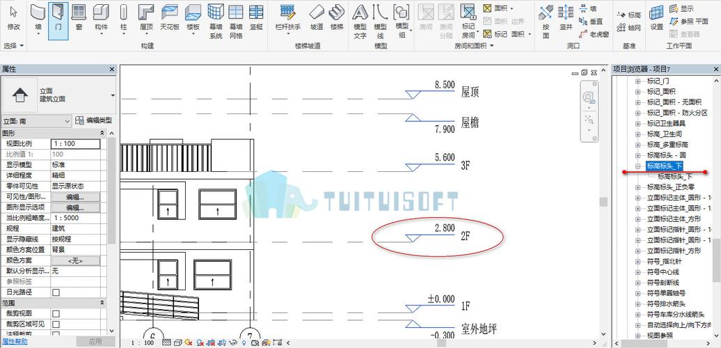 Revit軟件中無法顯示標高的三維視圖 - BIM,Reivt中文網