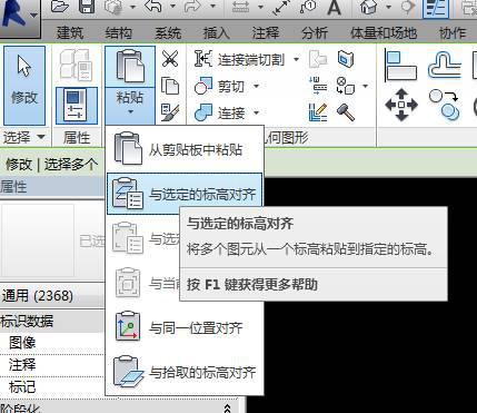 無法選擇與標高對齊的bim粘貼選項 - BIM,Reivt中文網